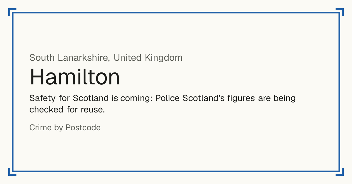 Safety for Scotland is coming: Police Scotland's figures are being checked for reuse.