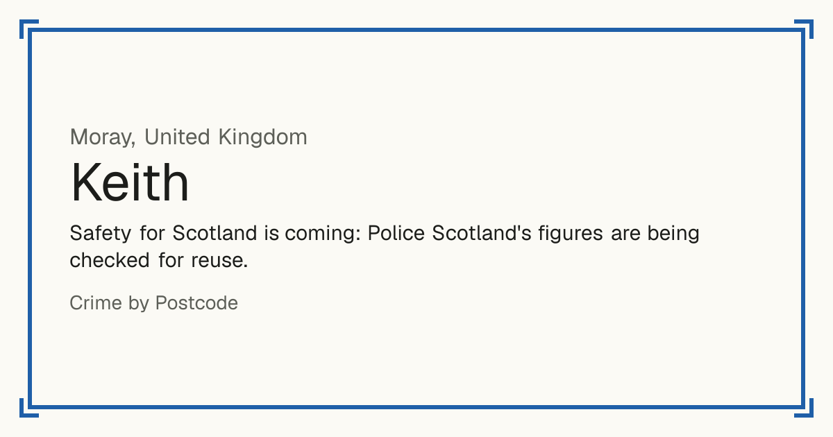 Safety for Scotland is coming: Police Scotland's figures are being checked for reuse.