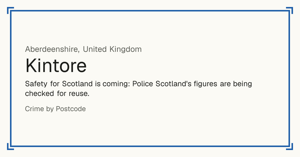 Safety for Scotland is coming: Police Scotland's figures are being checked for reuse.