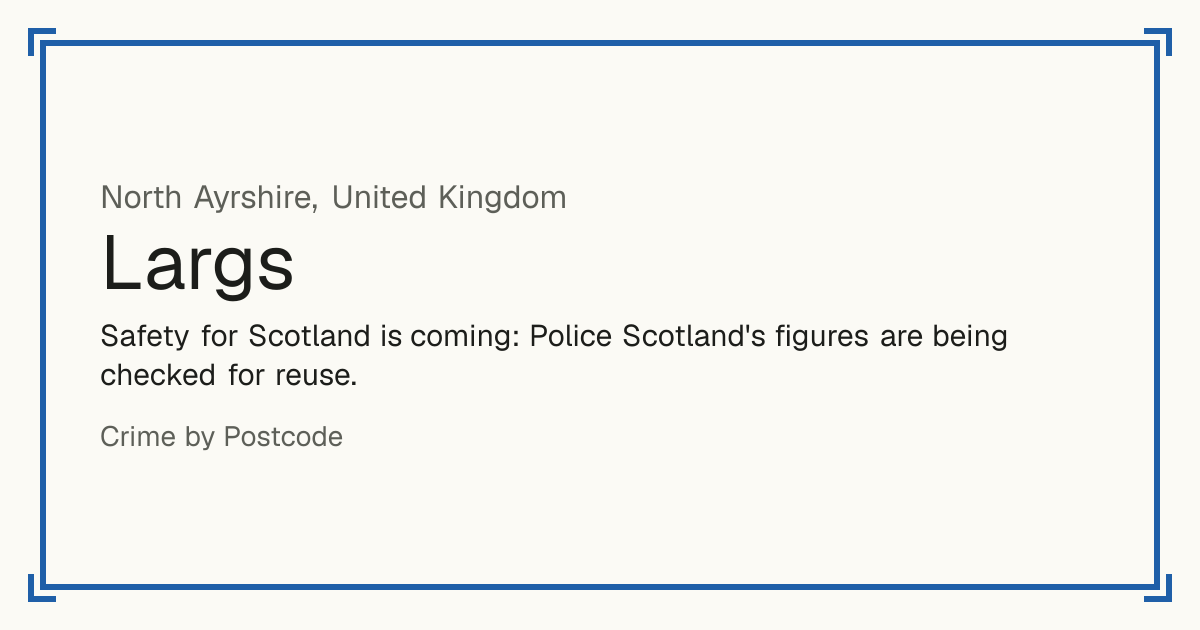 Safety for Scotland is coming: Police Scotland's figures are being checked for reuse.