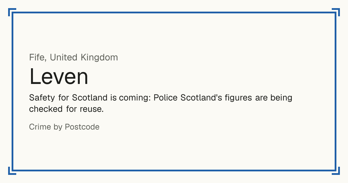 Safety for Scotland is coming: Police Scotland's figures are being checked for reuse.