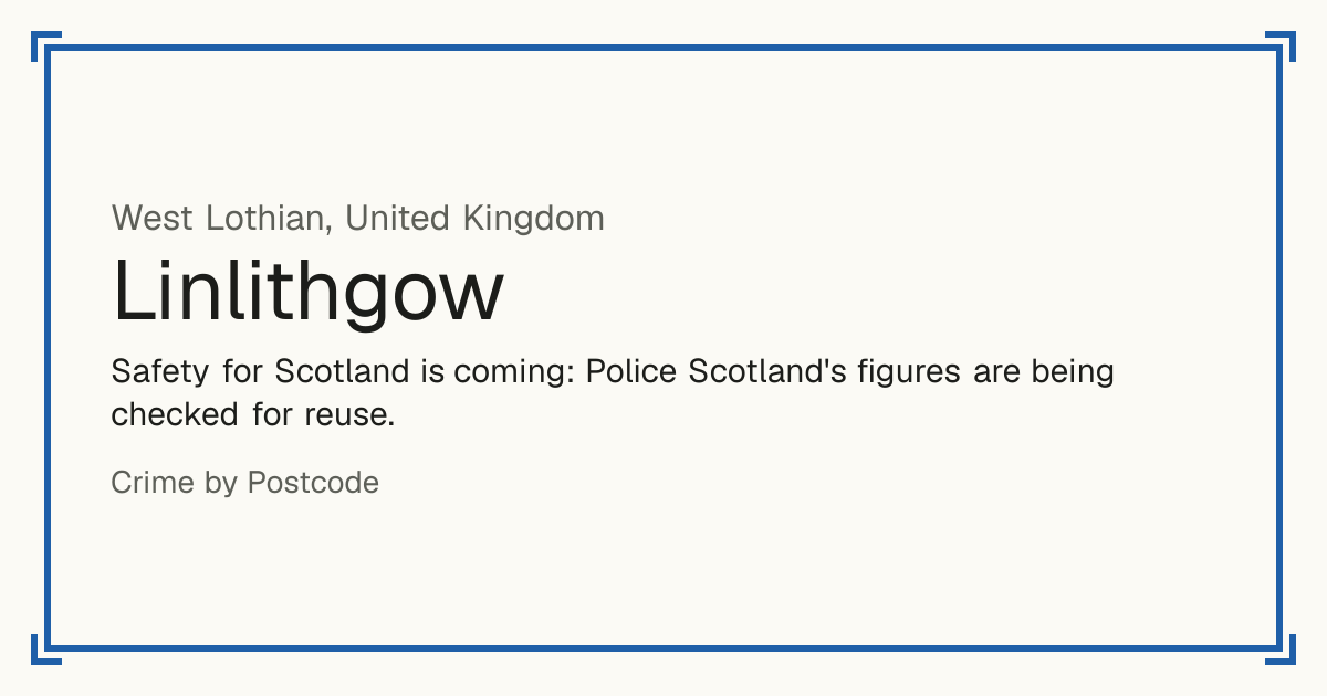Safety for Scotland is coming: Police Scotland's figures are being checked for reuse.