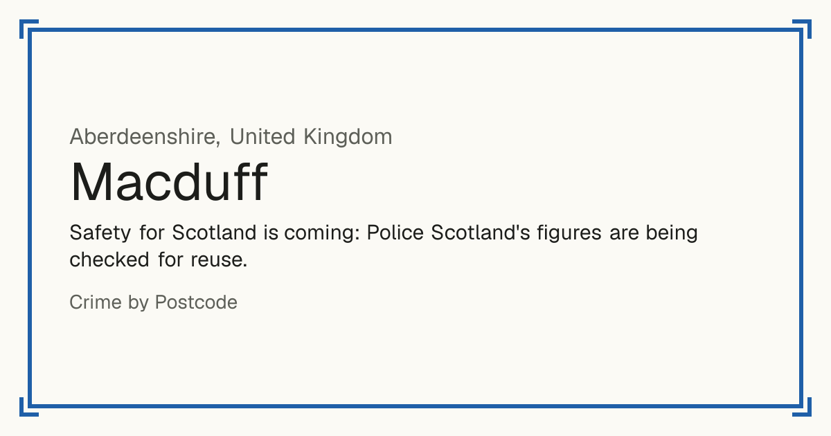 Safety for Scotland is coming: Police Scotland's figures are being checked for reuse.