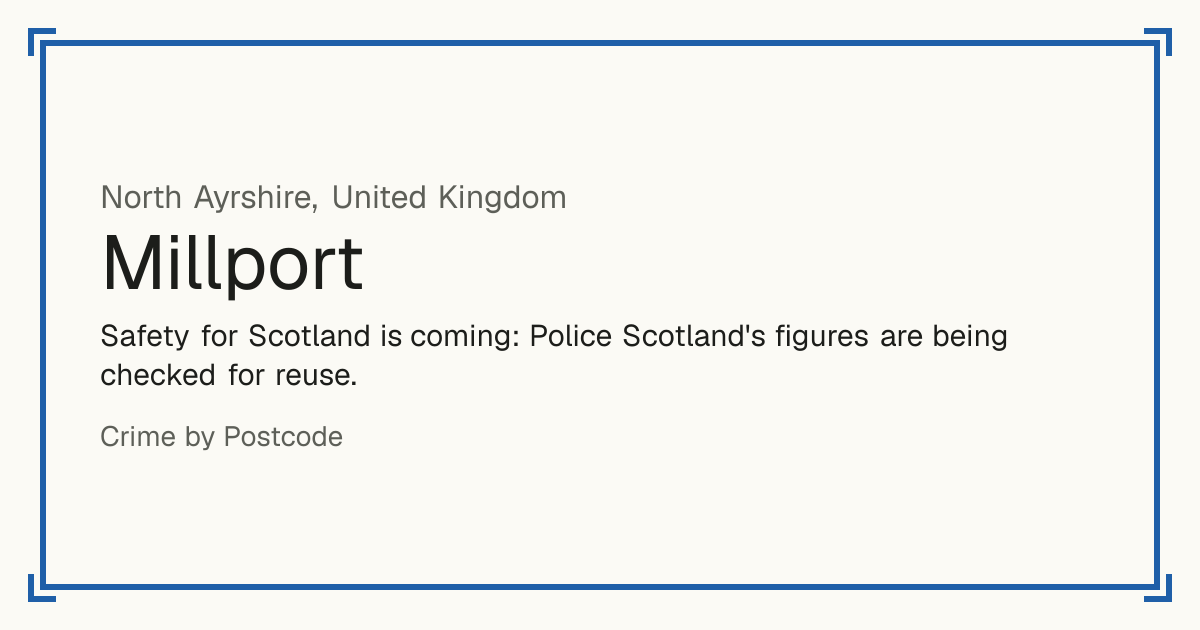 Safety for Scotland is coming: Police Scotland's figures are being checked for reuse.