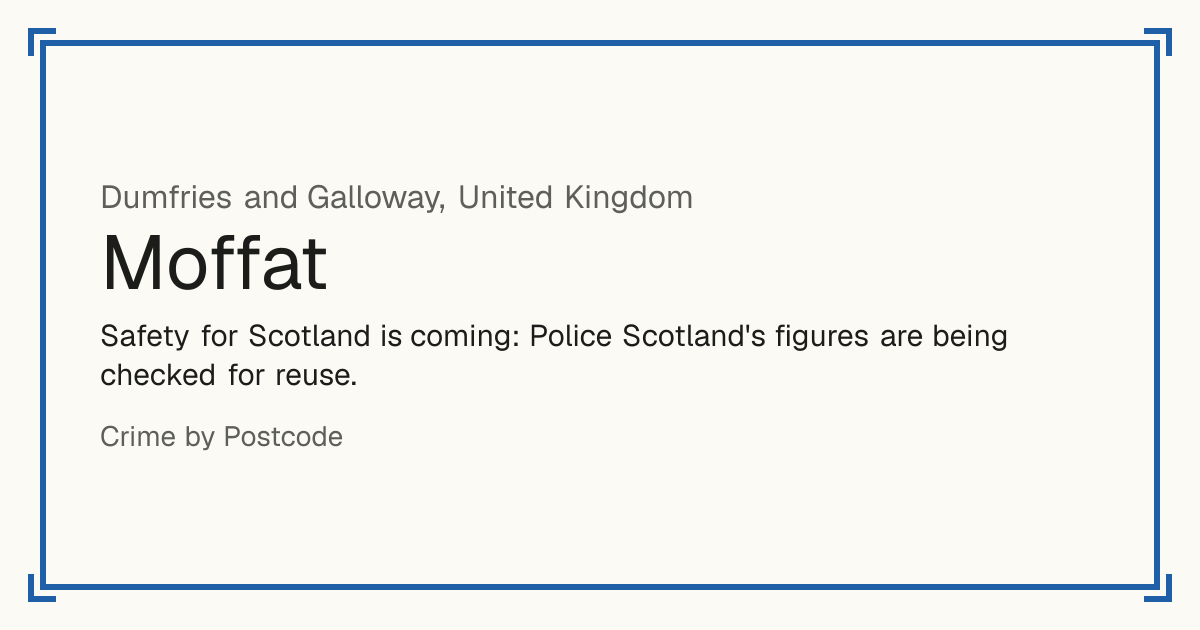Safety for Scotland is coming: Police Scotland's figures are being checked for reuse.