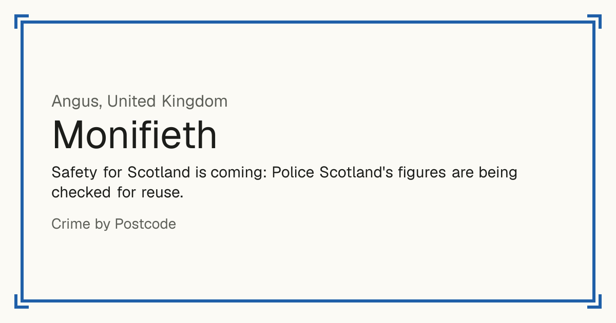 Safety for Scotland is coming: Police Scotland's figures are being checked for reuse.