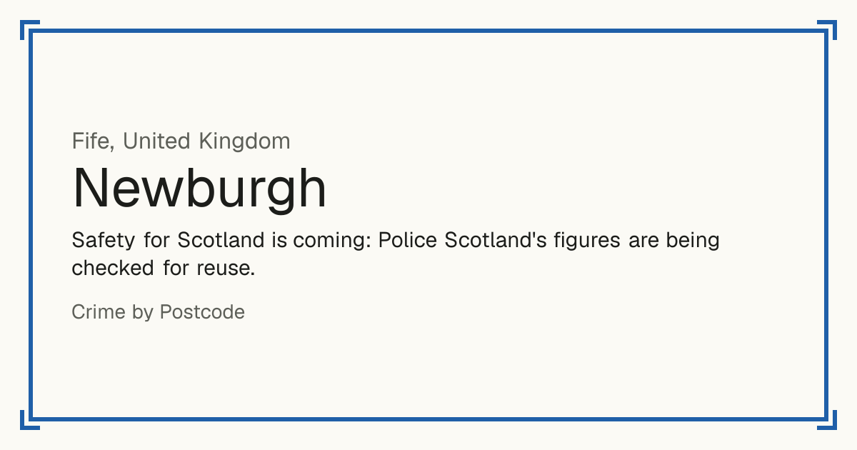 Safety for Scotland is coming: Police Scotland's figures are being checked for reuse.