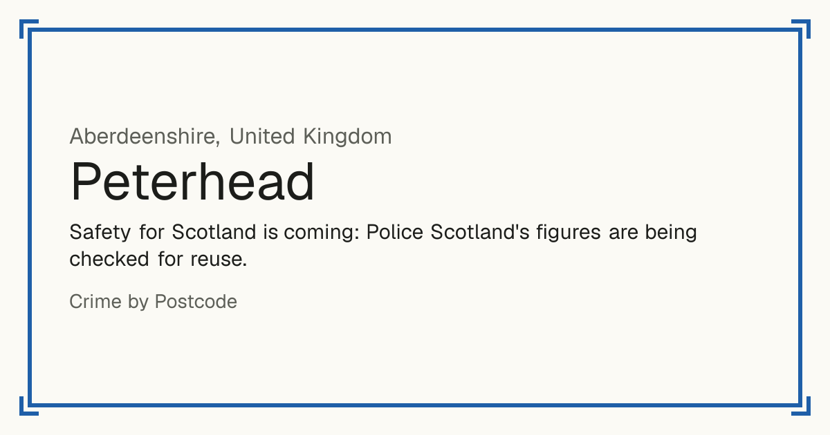 Safety for Scotland is coming: Police Scotland's figures are being checked for reuse.