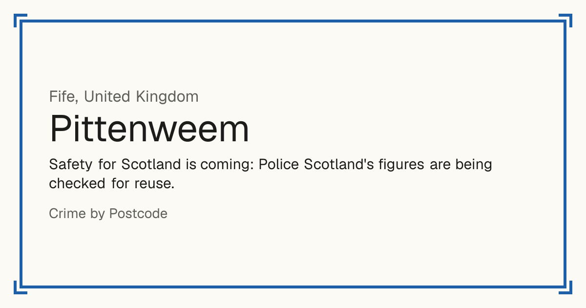 Safety for Scotland is coming: Police Scotland's figures are being checked for reuse.