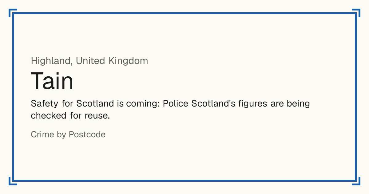 Safety for Scotland is coming: Police Scotland's figures are being checked for reuse.