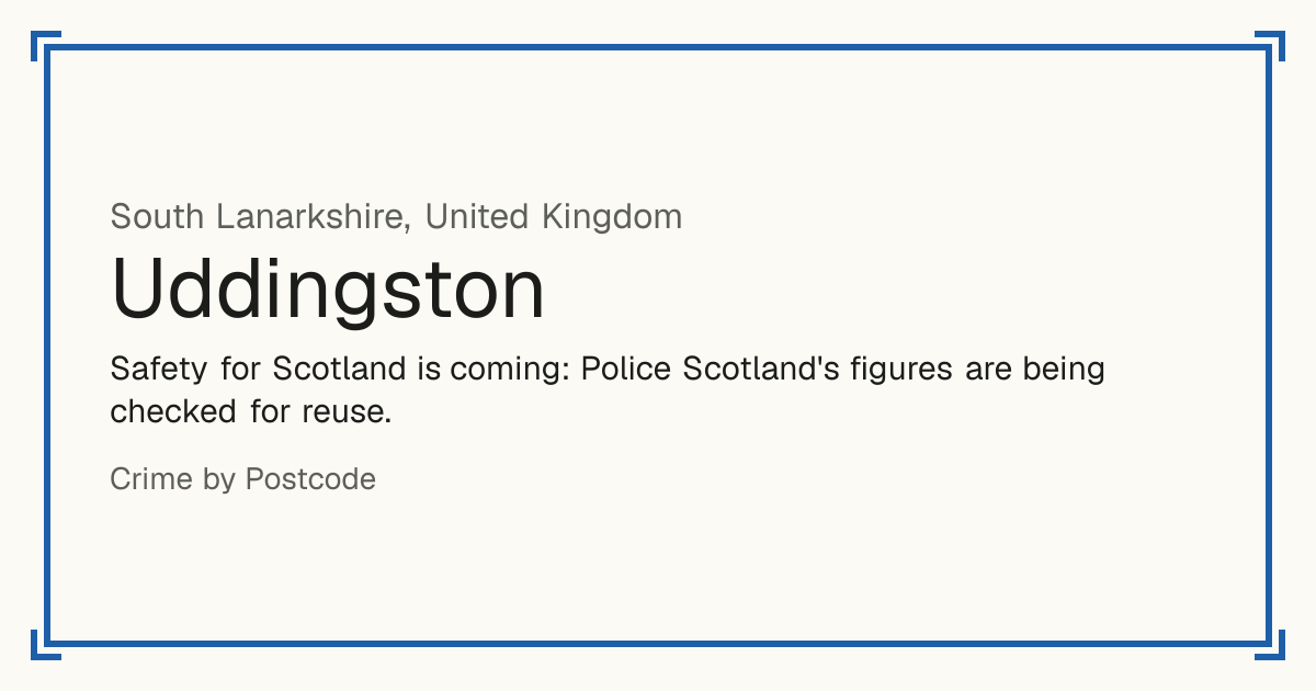 Safety for Scotland is coming: Police Scotland's figures are being checked for reuse.