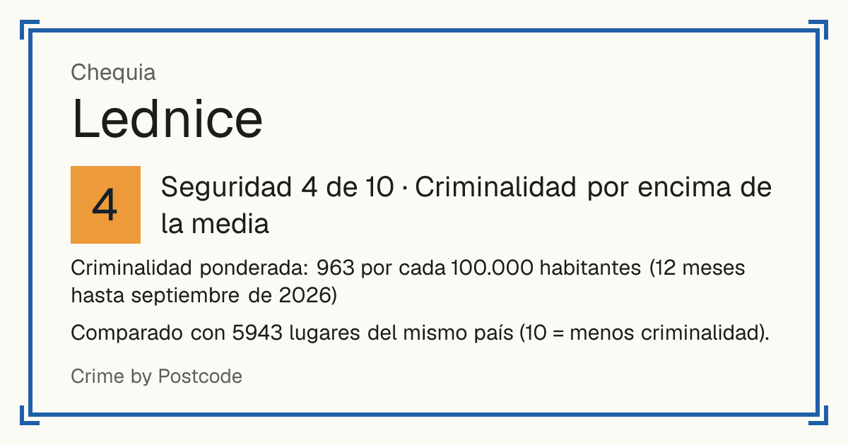 Lednice, Chequia: Seguridad 4 de 10 (Criminalidad por encima de la media). Comparado con 5942 lugares del mismo país (10 = menos criminalidad).