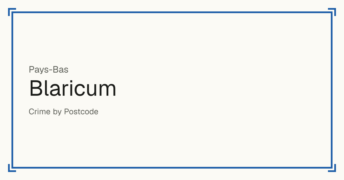 Blaricum, Pays-Bas : score de sécurité de 1 à 10 pour 4 lieux, chacun comparé aux autres lieux du même pays ou État.