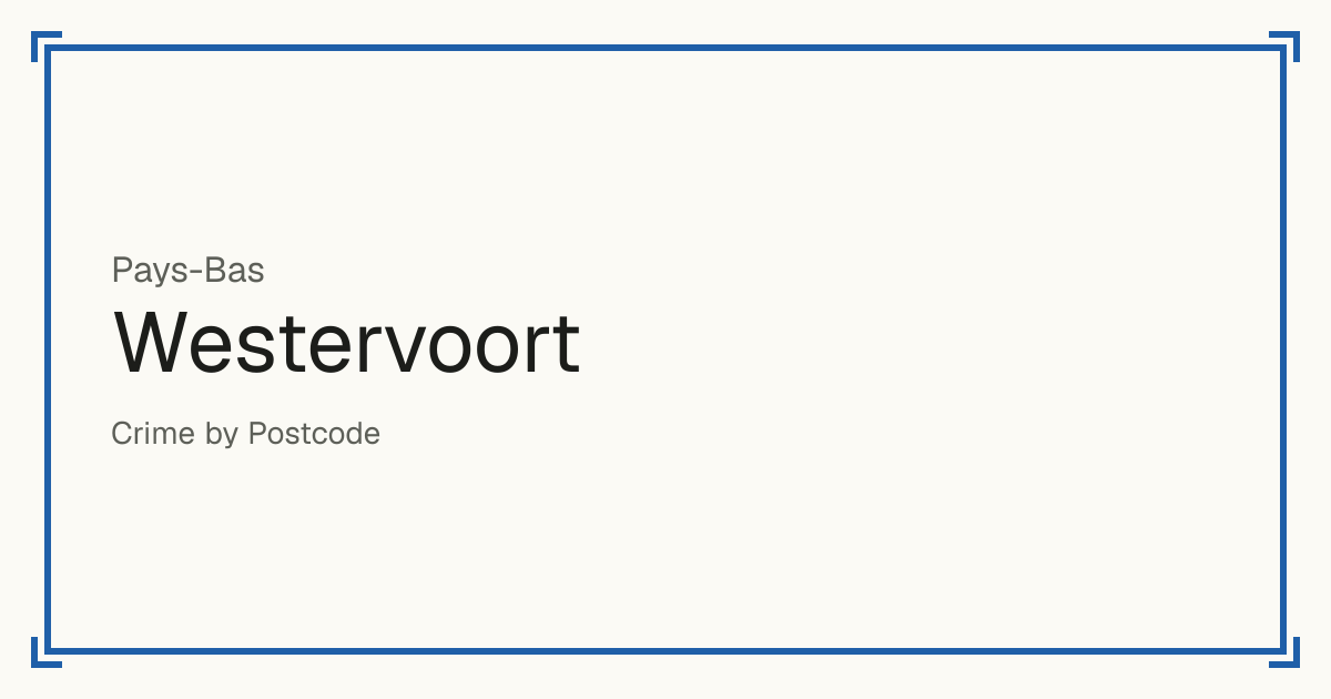 Westervoort, Pays-Bas : score de sécurité de 1 à 10 pour 6 lieux, chacun comparé aux autres lieux du même pays ou État.