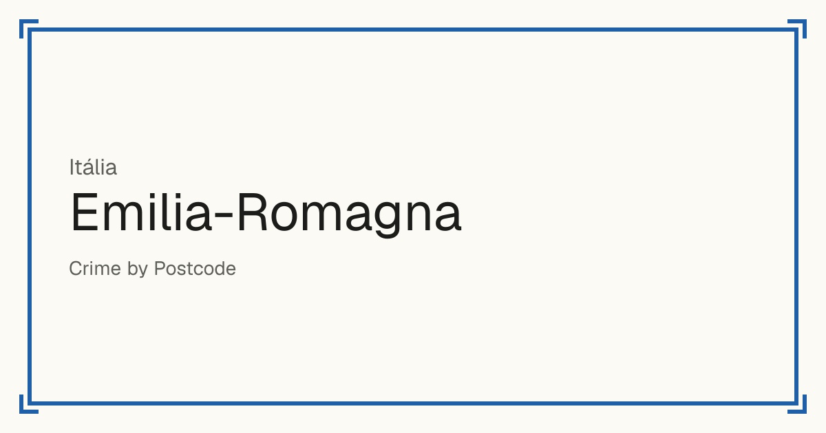 Emilia-Romagna, Itália: índice de segurança de 1 a 10 de 9 locais, cada um comparado com outros locais do mesmo país ou região.
